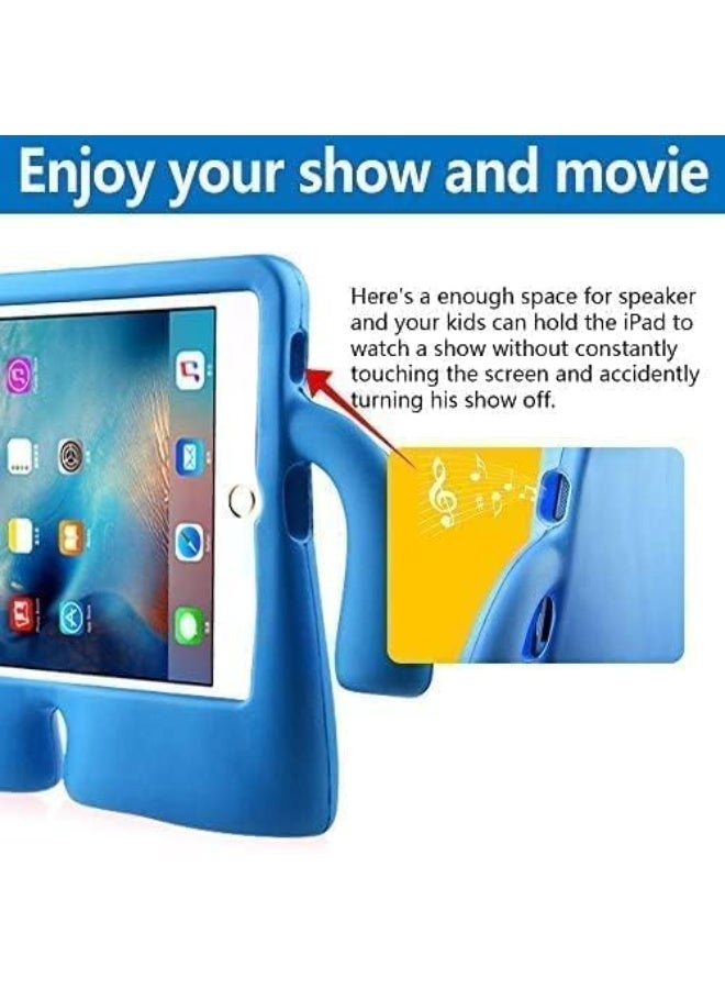 غطاء للأطفال لجهاز iPad Mini 5/4/3/2/1 بحجم 7.9 بوصة فقط، غطاء واقٍ خفيف من فوم EVA للأطفال قابل للوقوف للصبيان (أزرق) - Image 3
